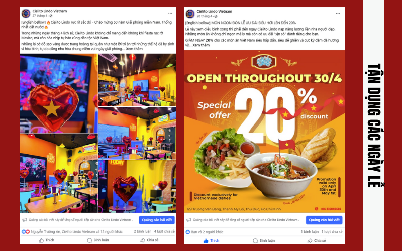content cho quán cafe, Kho content cho quán cafe bao hút view, Tận dụng các ngày lễ