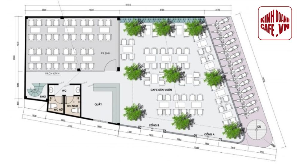 Phong cách Châu Âu giúp nâng tầm thẩm mỹ và đẳng cấp cho mô hình quán cà phê sân vườn