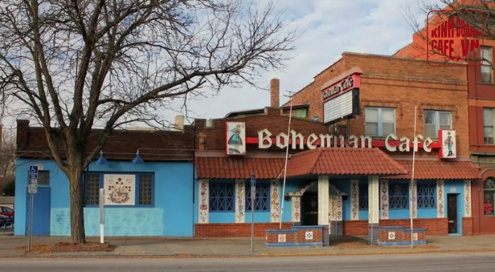 Mẫu cổng cafe đẹp theo phong cách Bohemian