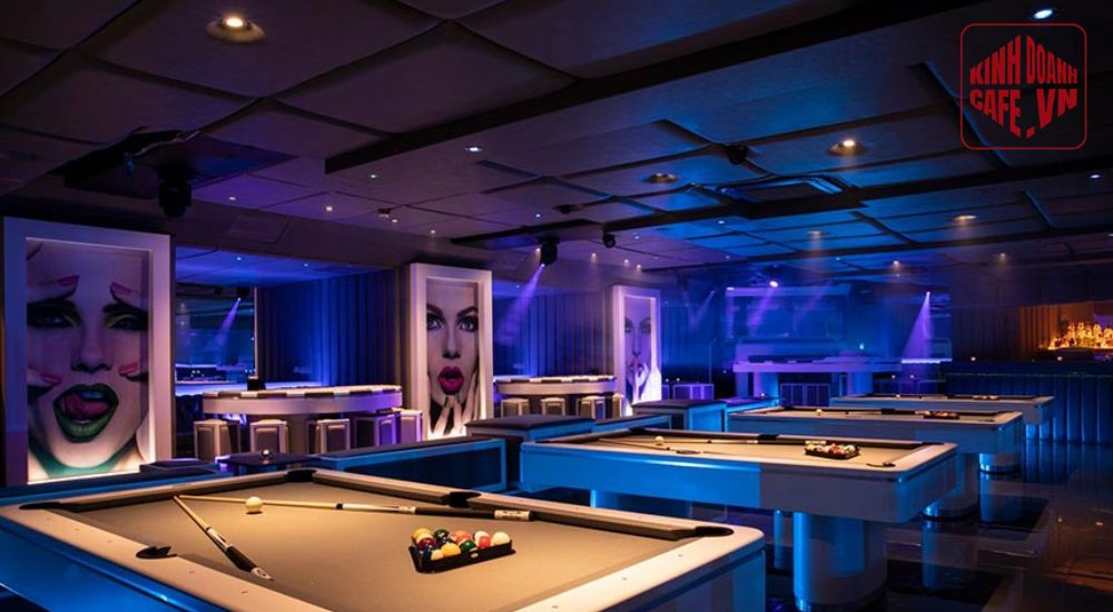 Mẫu thiết kế mô hình kinh doanh bida cafe theo phong cách hiện đại