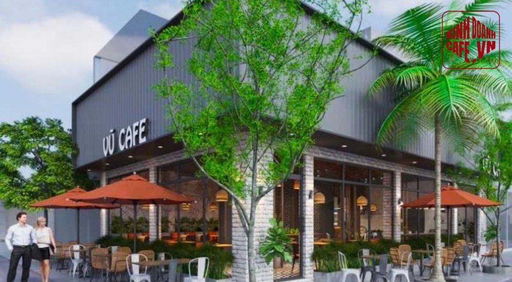 Thiết kế cafe góc phố phong cách tối giản tinh gọn 
