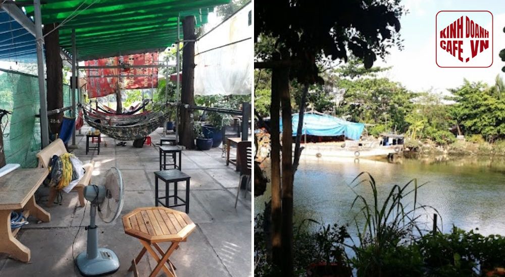 Không gian rộng rãi và thoáng mát tại cafe võng Hàng Dương