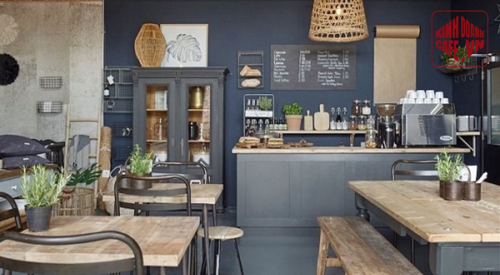 Cafe Vintage pha nét hiện đại tạo không gian trẻ trung và linh hoạt