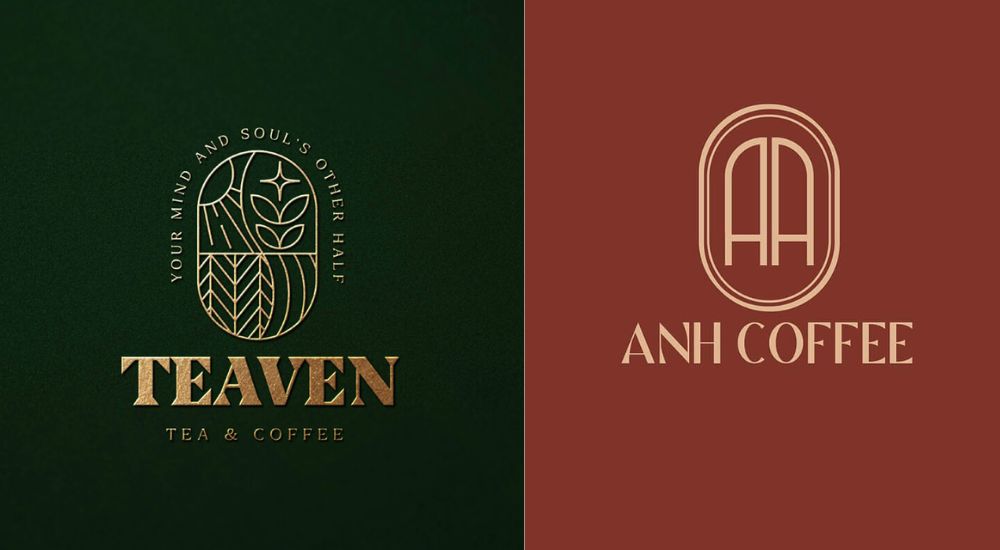 Logo quán cà phê phong cách hiện đại