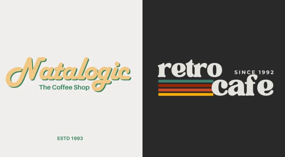 Logo quán cà phê phong cách Vintage