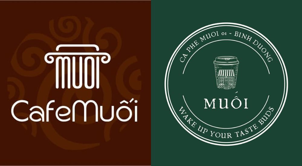 Mẫu logo cà phê muối độc đáo