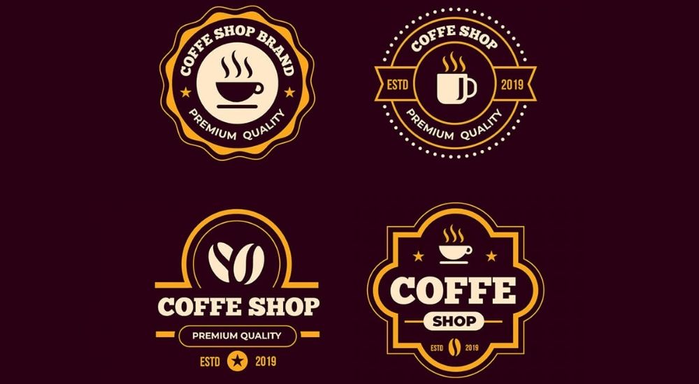 Mẫu logo cà phê nguyên chất