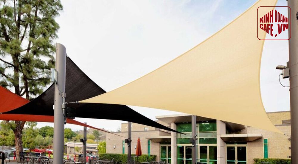 Mái bạt căng độc đáo cho quán cafe