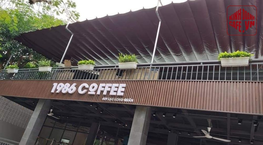 Mái che quán cafe hiện đại, linh hoạt trên tầng thượng