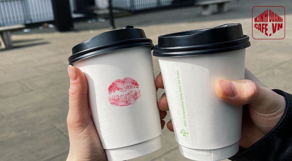 Mẫu ly cafe giấy tối giản