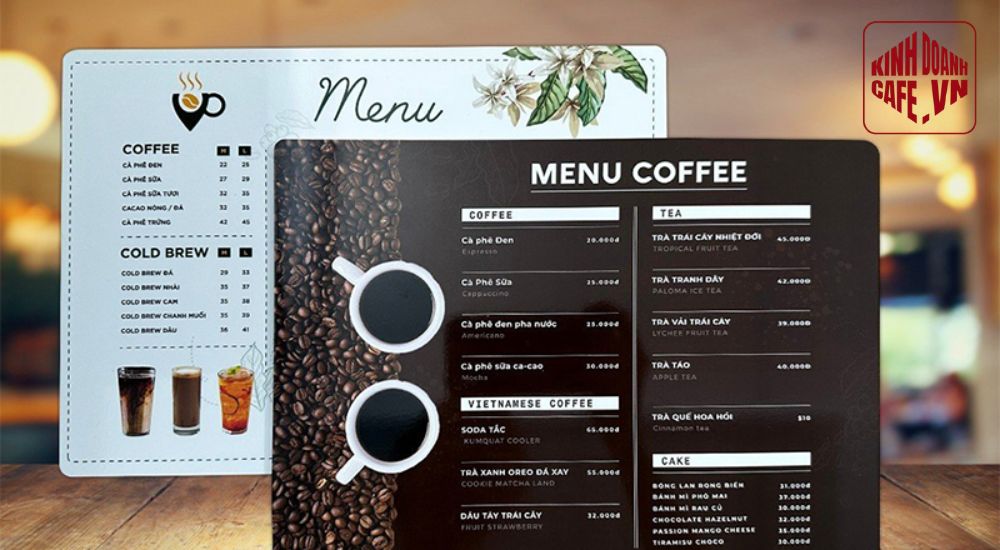 Menu cafe chất liệu nhựa, tiện lợi, đa dạng kiểu dáng