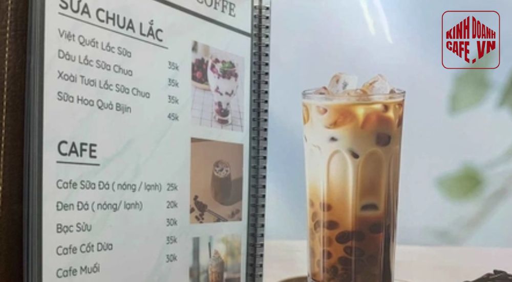 Menu quán cà phê bìa da, đẳng cấp, tinh tế