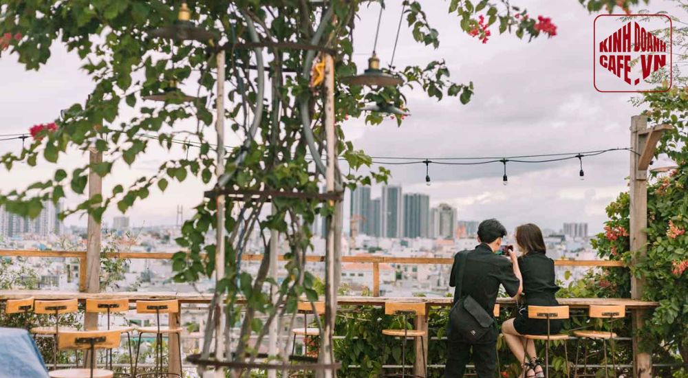 Không gian lãng mạn tại Thương Rooftop