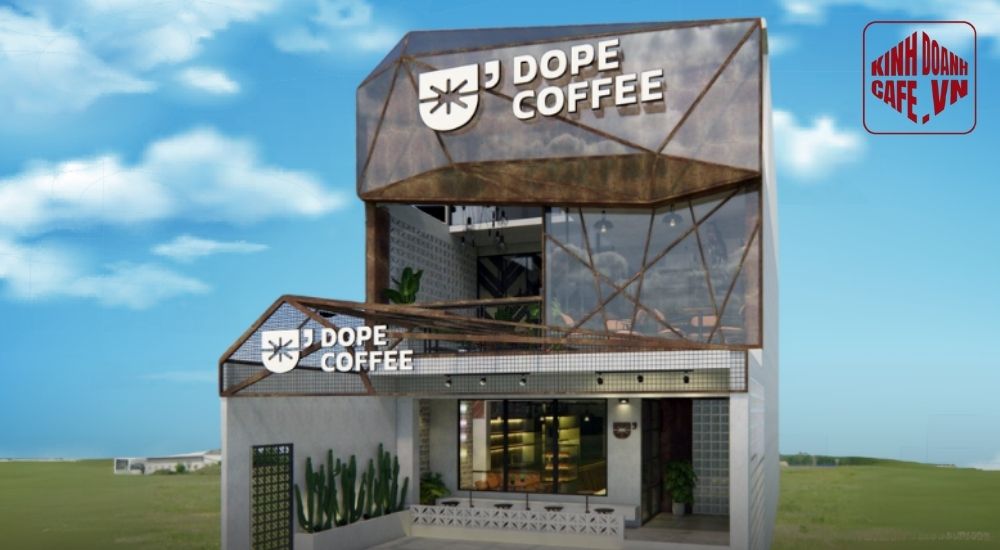 Mô hình thi công quán cafe DOPE COFFEE