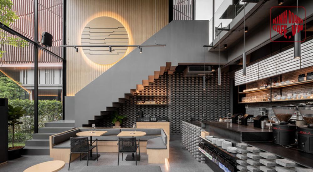 Phong cách đương đại giúp tạo nội thất cafe đẹp và linh hoạt theo xu hướng mới