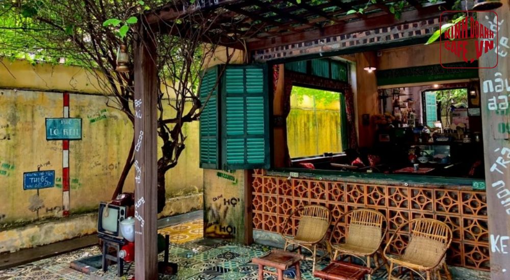 Cà phê cóc chủ đề miền quê Việt Nam tái hiện không gian thanh bình và thân thuộc