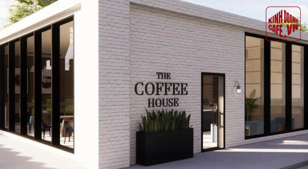 Phong cách tối giản giúp quán cafe góc 2 mặt tiền gọn gàng, tinh tế và dễ ghi nhớ
