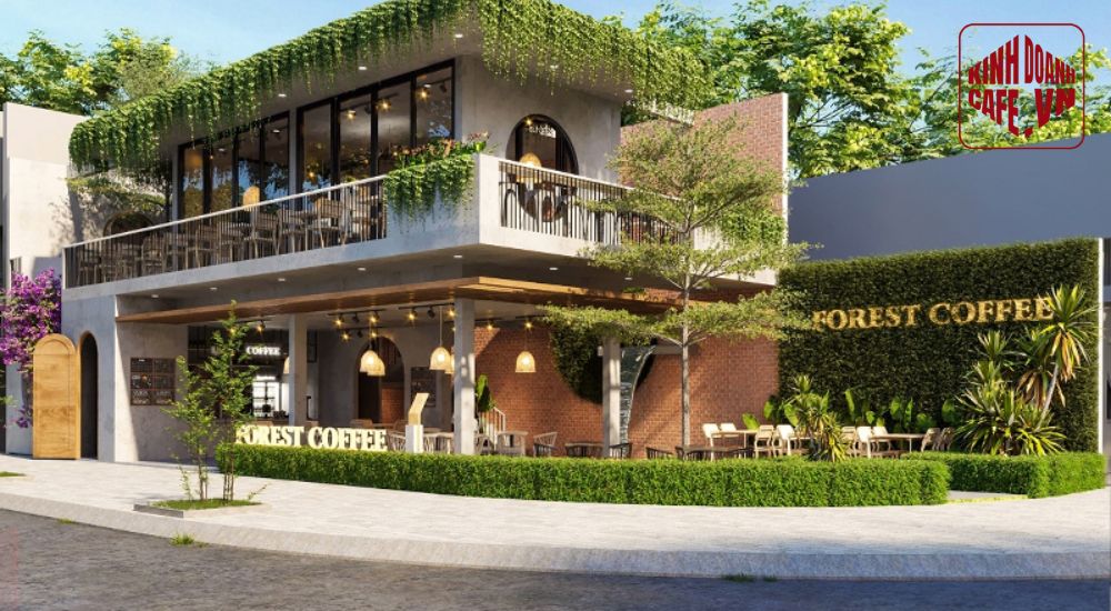 Quán cafe góc 2 mặt tiền kết hợp sân vườn tạo không gian xanh và thu hút lâu dài