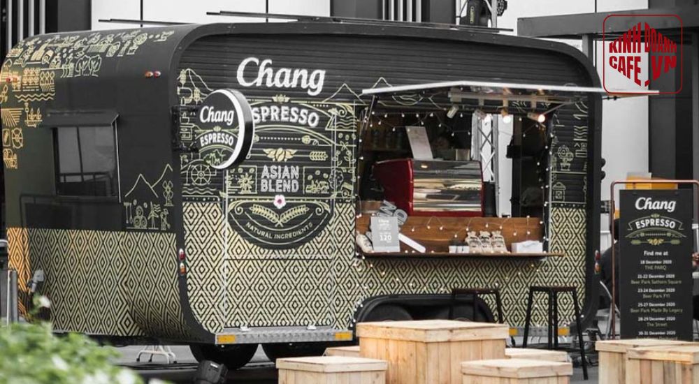 Decor quán cafe nhỏ theo mô hình take-away hiện đại, tiết kiệm chi phí