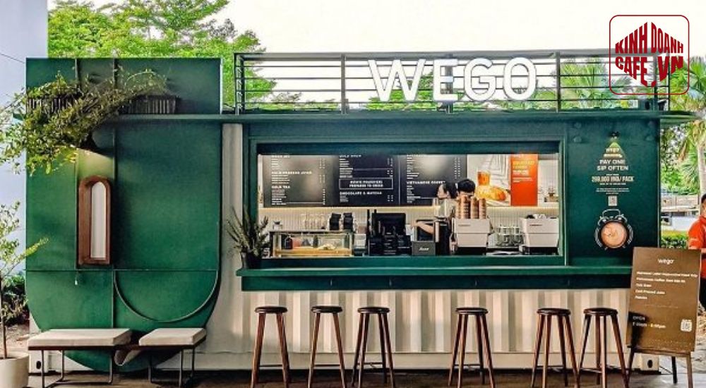 Mẫu thiết kế quán cà phê nhỏ bằng container độc đáo và ấn tượng