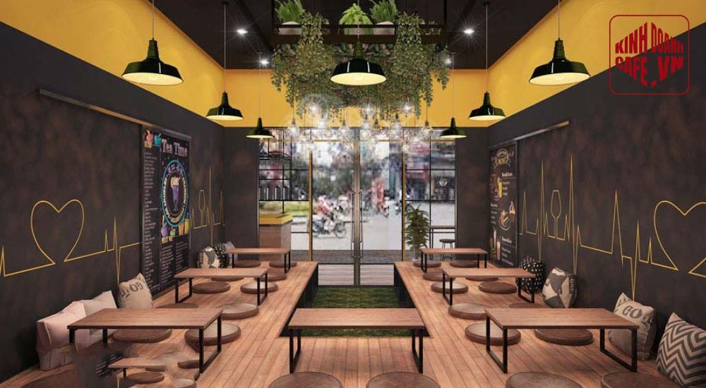 Thiết kế quán cafe bệt mini với decor quán cafe nhỏ tối ưu diện tích