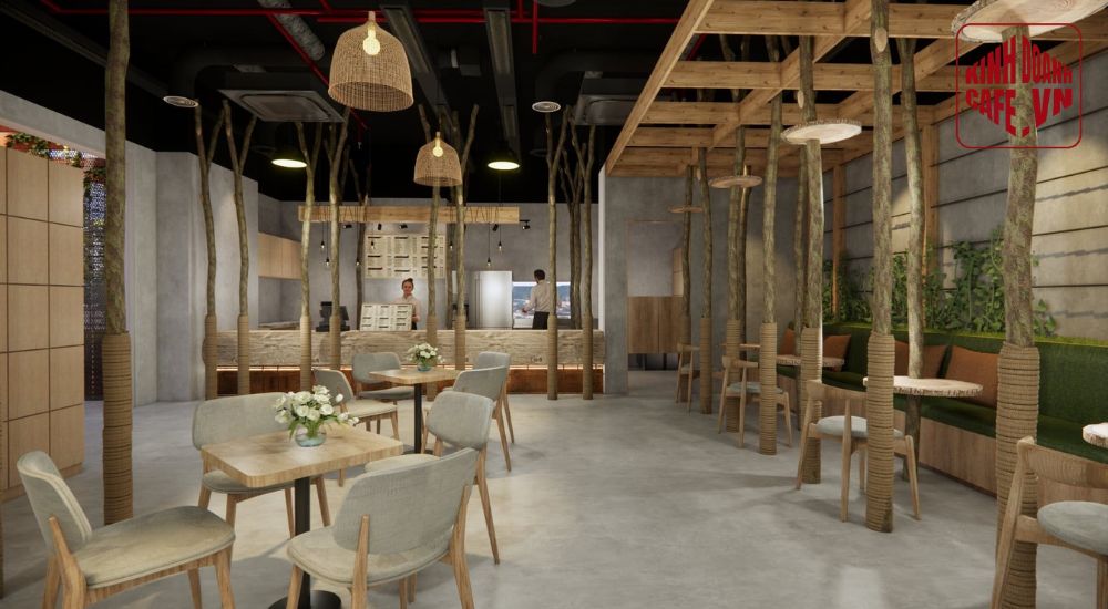 Dự án thi công nội thất quán cafe JUNGLE FAMILY KIDS CAFE