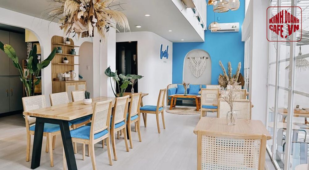 Phong cách Địa Trung Hải giúp tạo trải nghiệm quán cafe văn phòng thoáng đãng và thư giãn