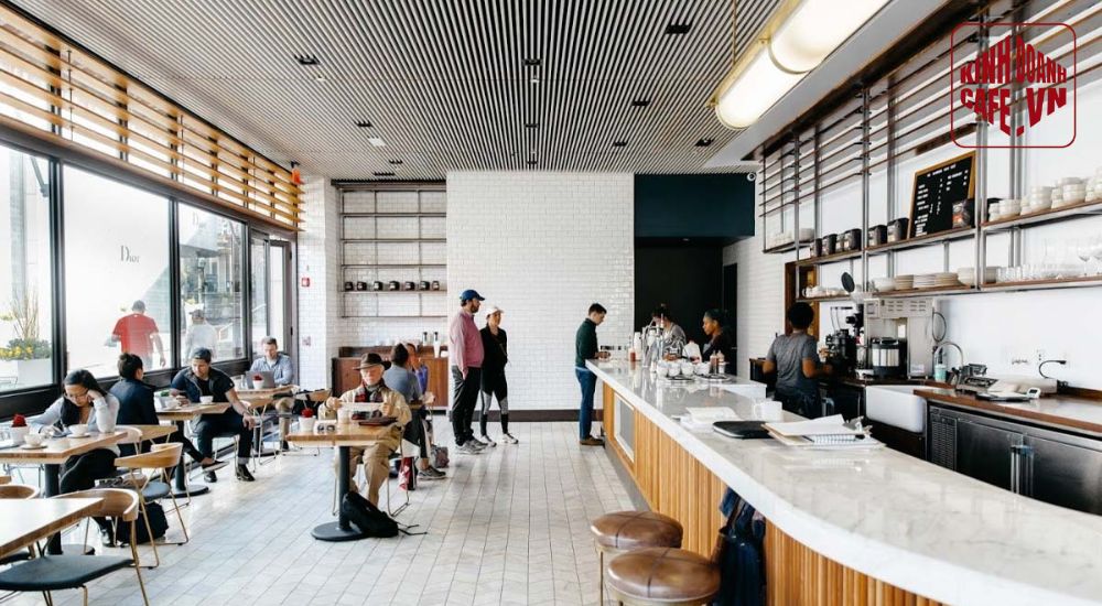 Phong cách hiện đại tạo không gian quán cafe văn phòng chuyên nghiệp và linh hoạt khi làm việc