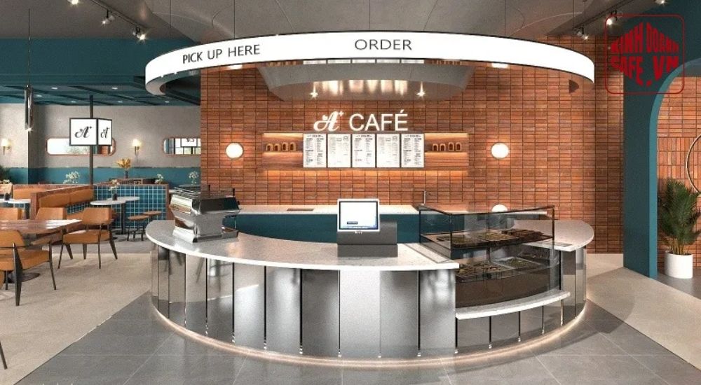 Quầy bar kiểu chữ O mang phong cách hiện đại với thao tác 360 độ tiện lợi