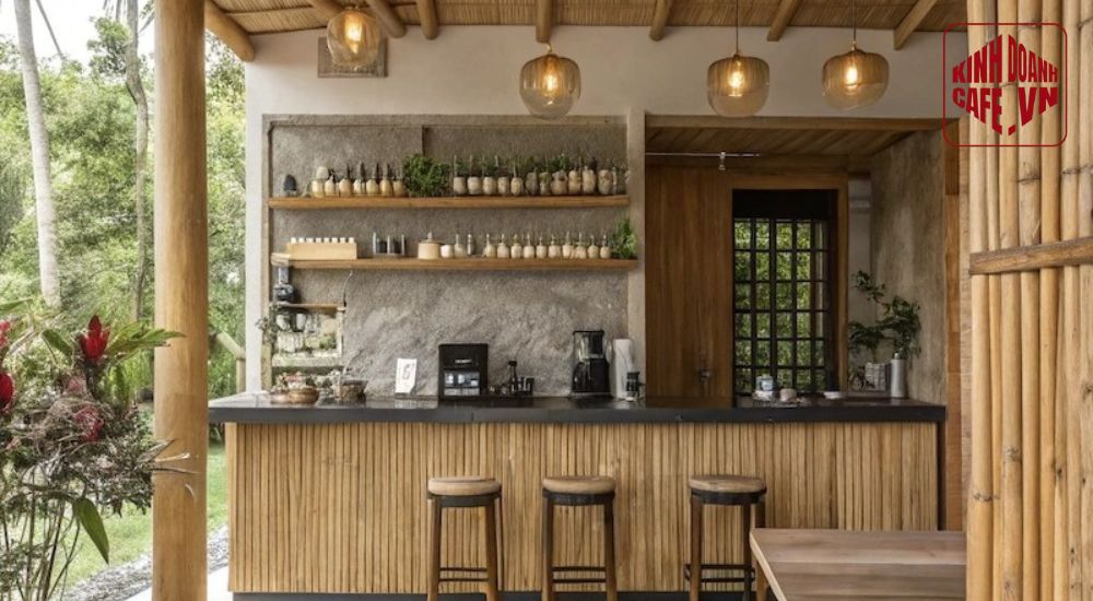 Phong cách mộc truyền thống sử dụng tre để tạo không gian gần gũi, đậm bản sắc Việt